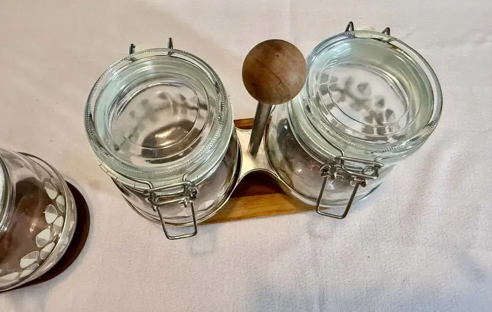 IKEA Spice or Herb Jar Set with Wooden Rack *See description